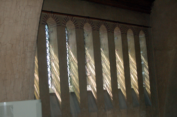 Clerestory windows seen from the west balcony June 2010